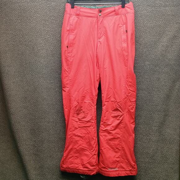 Columbia Women Insulated Winter Nylon Snow Pants Red - Picture 1 of 12